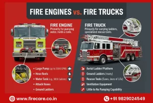 Difference between a fire engine and a fire truck